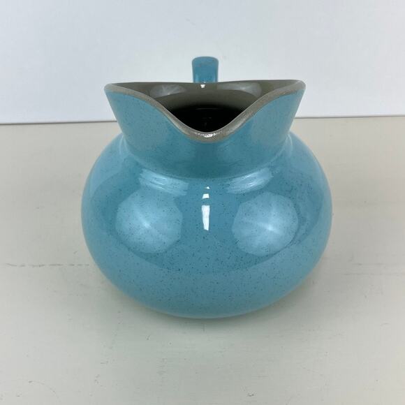 Harker Pottery Harkerware Blue Mist Speckled Pitcher - Picture 4 of 9
